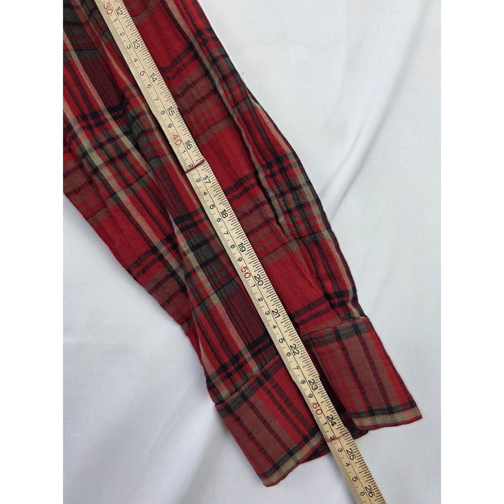 Lauren Ralph Lauren Plaid Shirt Red Cotton Button Up 2X‎ Preppy Classic - Picture 15 of 16